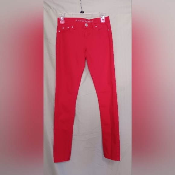 Almost Famous Red Skinny Denim Jeans - Picture 1 of 15